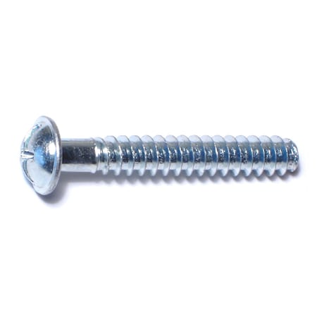 #12-24 X 1-1/2 In Combination Phillips/Slotted Round Machine Screw, Zinc Plated Steel, 30 PK